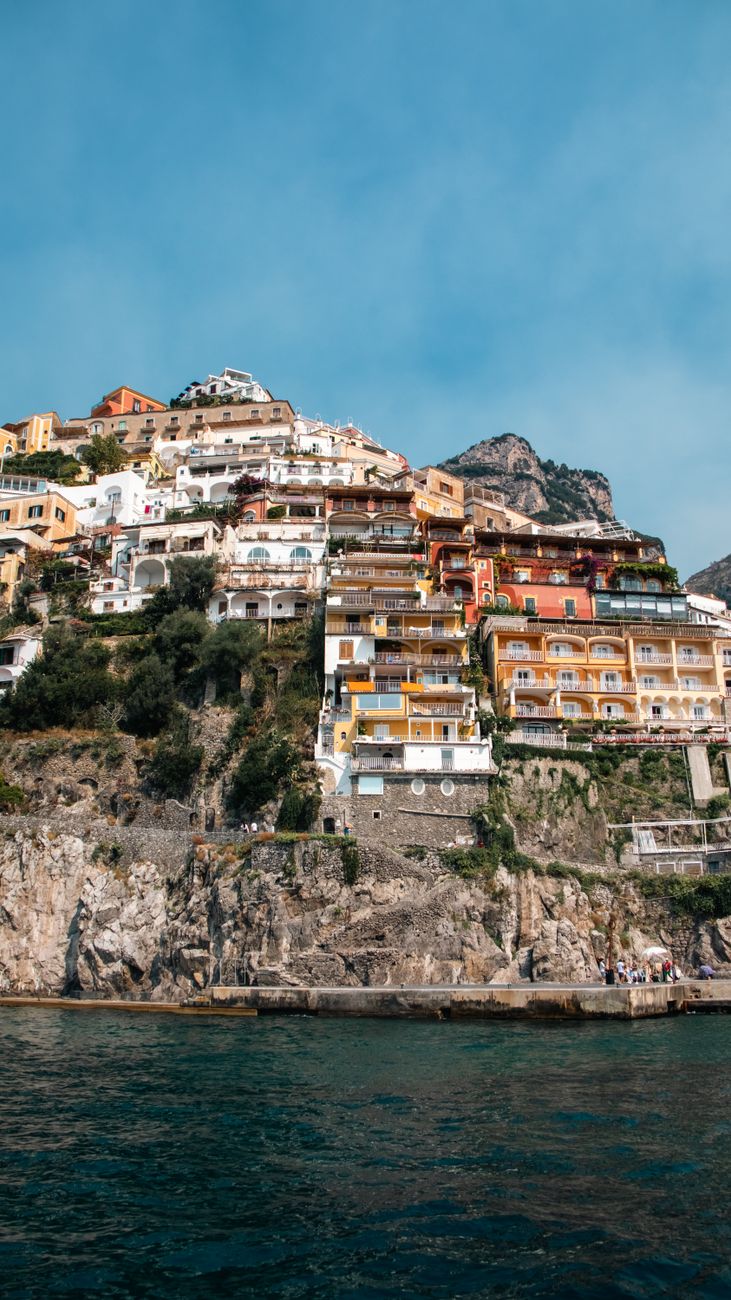 Amalfi coast cliffs Italy