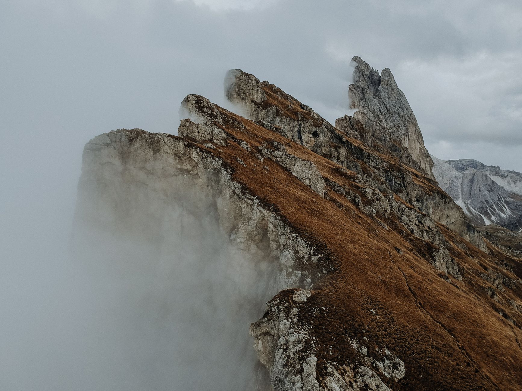 Tranquil mountain mist and serene travel journey